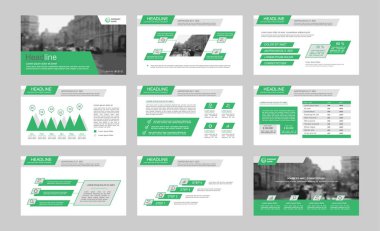 Infographic öğeleri için sunu şablonları.