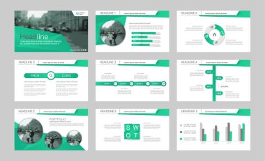 Infographic öğeleri için sunu şablonları.