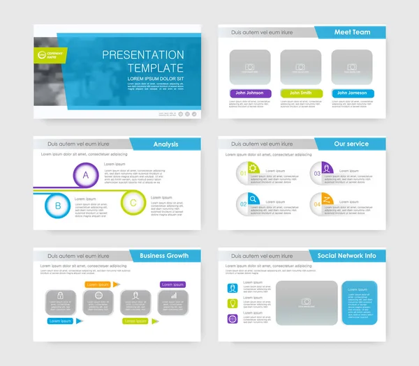 Elementos infográficos para plantillas de presentación . — Vector de stock