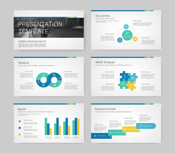 Elementos infográficos para plantillas de presentación . — Vector de stock