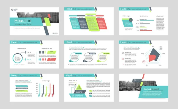 Elementos infográficos para modelos de apresentação . — Vetor de Stock