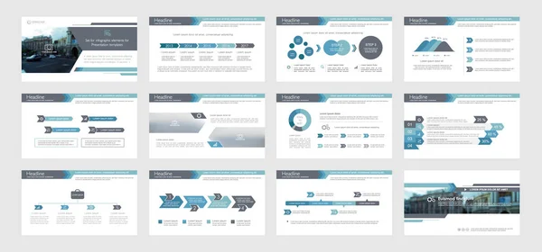 프레 젠 테이 션 서식 파일 Infographic 요소. — 스톡 벡터