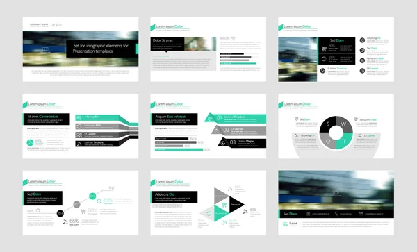 Infographic elementen voor presentatie templates. — Stockvector