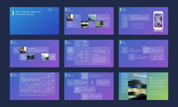 Elementos infográficos para modelos de apresentação . — Vetor de Stock