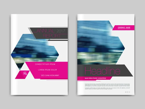 Informe anual de diseño de portada, volante, presentación, folleto . — Vector de stock