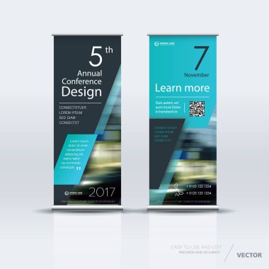 Vertical banner template design clipart