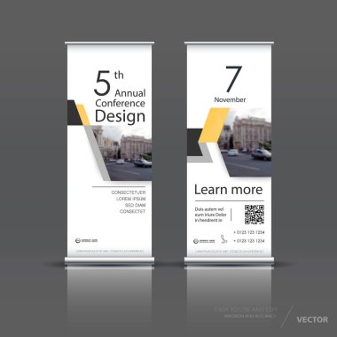 Vertical banner template design clipart