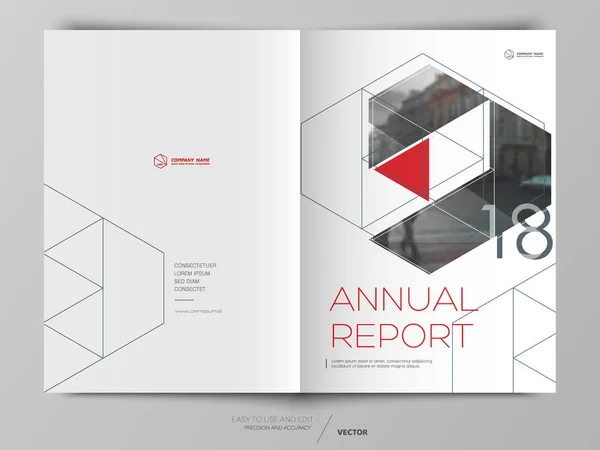 Годовой отчет по дизайну обложки, флаер, брошюра . — стоковый вектор