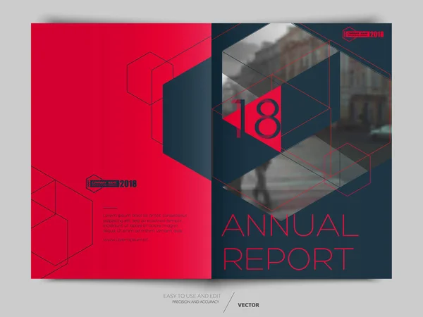 Kapak tasarım yıllık rapor, el ilanı, broşür. — Stok Vektör