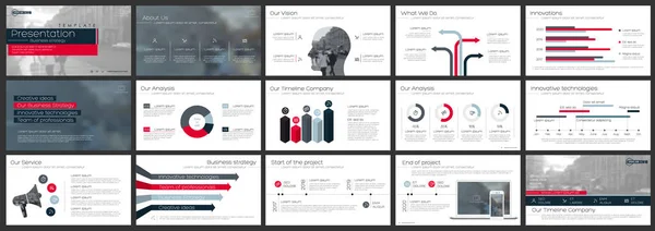 PowerPoint presentation templates. — Stock Vector