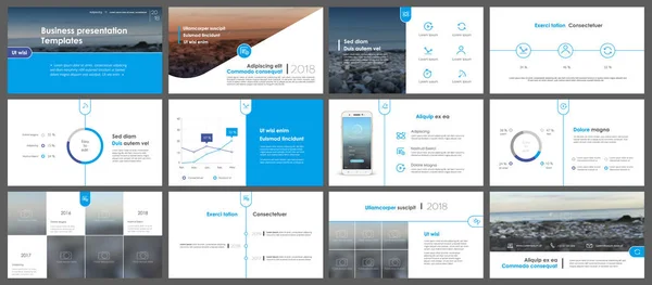 プレゼンテーション テンプレートの要素. — ストックベクタ