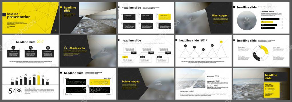 Elements for presentation templates.