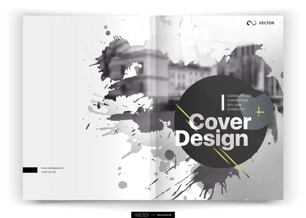 Cover design annual report,vector template brochures, flyers, presentations, leaflet, magazine a4 size. Minimalistic design background — Stock Vector