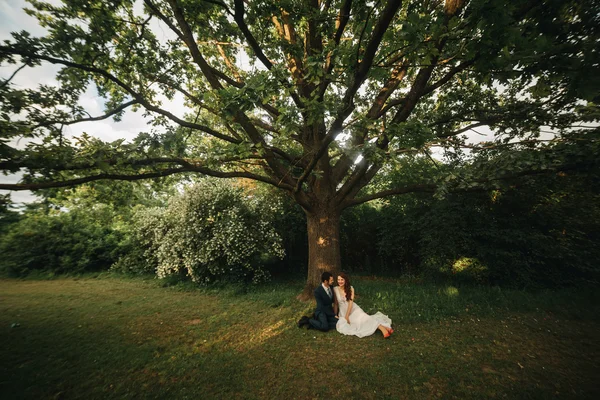 Romantik anlar dışında zevk genç Düğün çifti