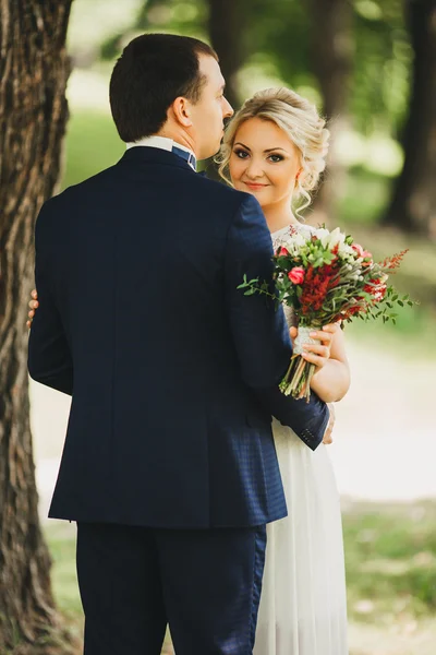 Wedding shot of bride and groom — Stock Photo, Image