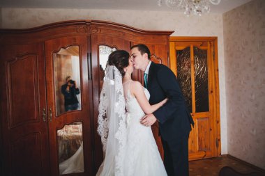 Mutlu gelin ve damat düğünlerinde