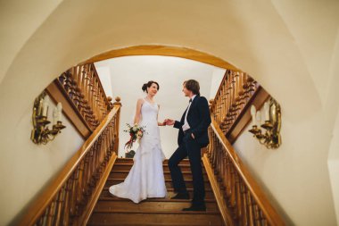 Gelin ve Damat Düğün içinde çift