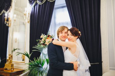 Gelin ve Damat Düğün içinde çift