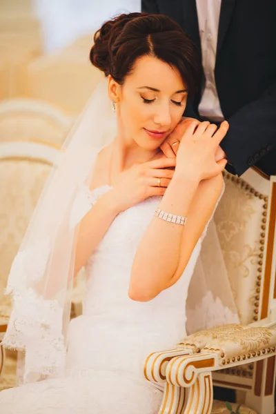 Retrato de novia hermosa — Foto de Stock