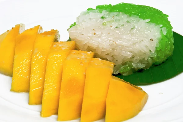 Riso appiccicoso con mango — Foto Stock