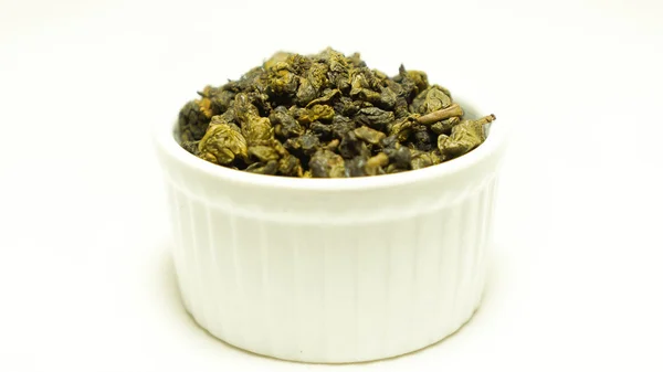 Oolong tea in white cup — Stock Photo, Image