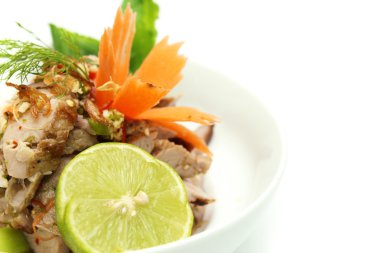 Izgara domuz deniz ürünleri sos ile