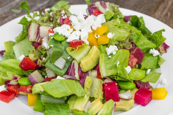 Ensalada picada con queso de cabra —  Fotos de Stock