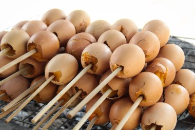 Tayland kızarmış yumurta bir kavurma, Tay Street gıda kavramı stil.