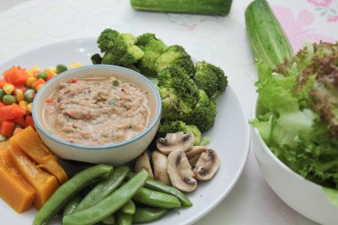 Uskumru chili yapıştırın, baharatlı sos