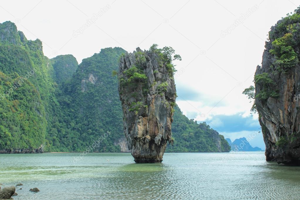 James Bond Island is a limestone located in Ao Phang Nga national park, Thailand