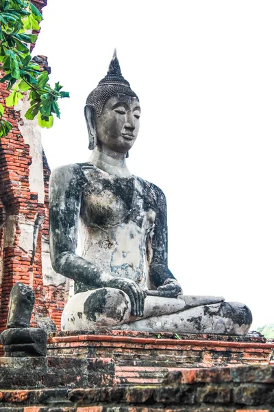Estatua de Buda en el templo, Ayuthaya, Tailandia — Foto de Stock
