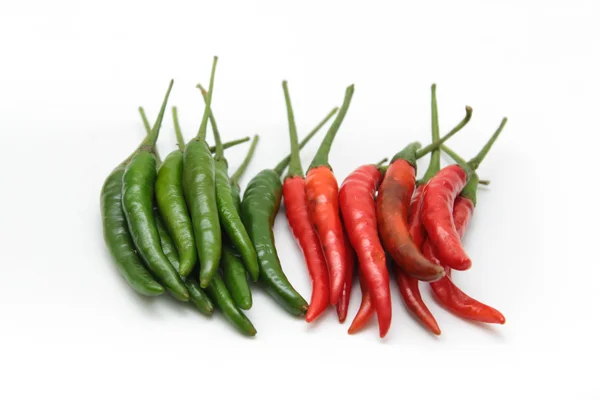 Rode en groene chili peper — Stockfoto