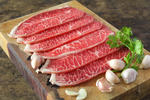 Slide chuck carne preparação para cozinhar — Fotografia de Stock
