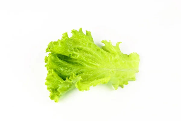 Beyaz arka plan üzerinde marul salata yaprağı, izole — Stok fotoğraf