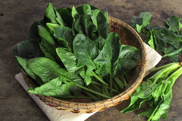 Fresh spinach, high protein and amino acids — Stock Photo, Image