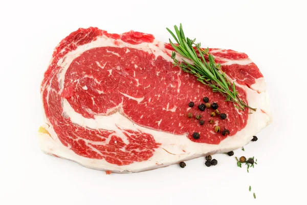 Przesuń przygotowanie wołowiny rib eye do gotowania — Zdjęcie stockowe