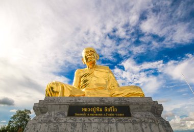 Akciğer Pu Tim heykel, Ra Harn Rai Tapınağı, Rayong, Tayland