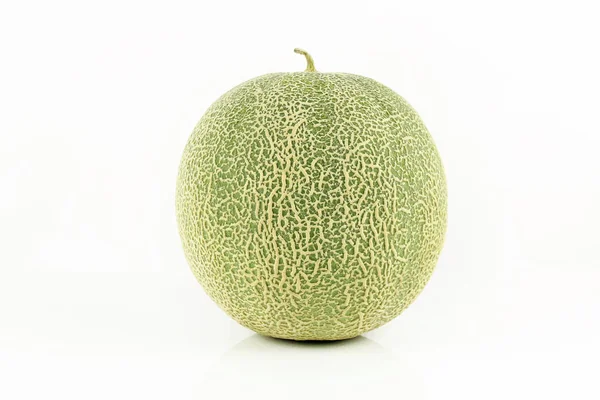 Fresh yellow melon or cantaloupe on white background — Stock Photo, Image