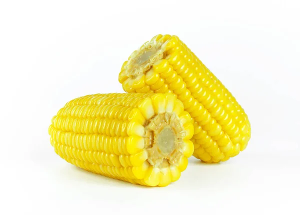 Yellow sweet corn isolated on white background — Stock Photo, Image