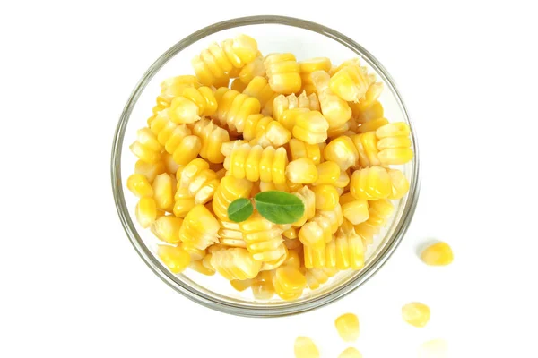 Yellow sweet corn isolated on white background — Stock Photo, Image