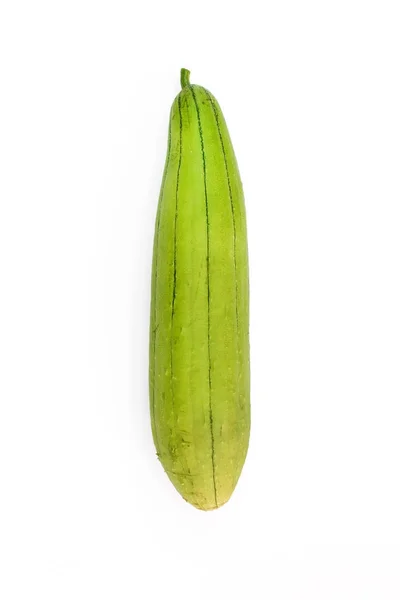 Fresh ridge gourd Luffa isolated on white background — Stock Photo, Image