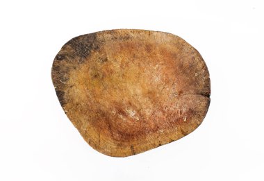 eski ahşap kesme tahtası beyaz zemin üzerine