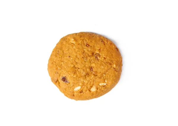 Havermout Raisin Cookie Geïsoleerd Een Witte Achtergrond — Stockfoto