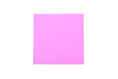 pembe yapışkan not izole beyaz arka plan üzerinde