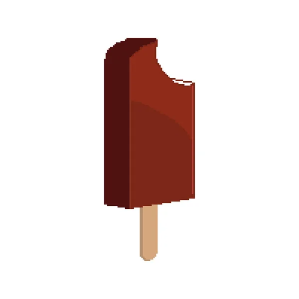 Ice Cream Pixel Icon Old School Computer Graphic Style Vector — Stock Vector