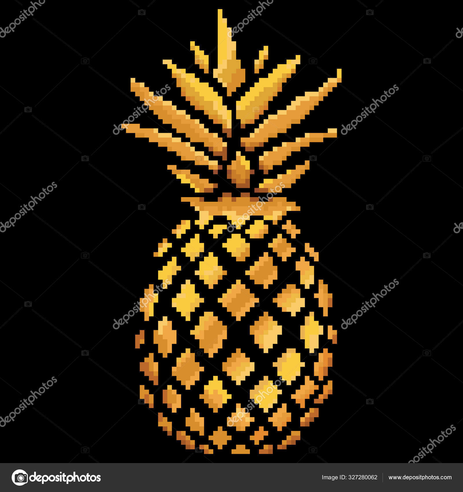 pixel gold pineapple illustration typography shirt graphics vectors tropical fruits stock vector c nataliia lehka 327280062 https depositphotos com 327280062 stock illustration pixel gold pineapple illustration typography html