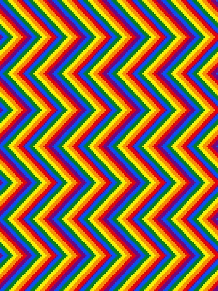 Pixel波彩虹背景 无缝纹纹理 海报的矢量图解 Pixel Art — 图库矢量图片