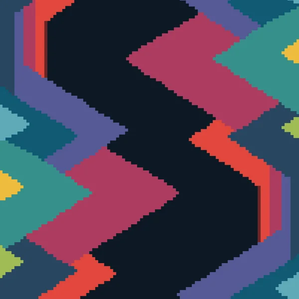 Pixel Fundo Retro Papel Parede Vintage Geométrico Sem Costura Padrão — Vetor de Stock