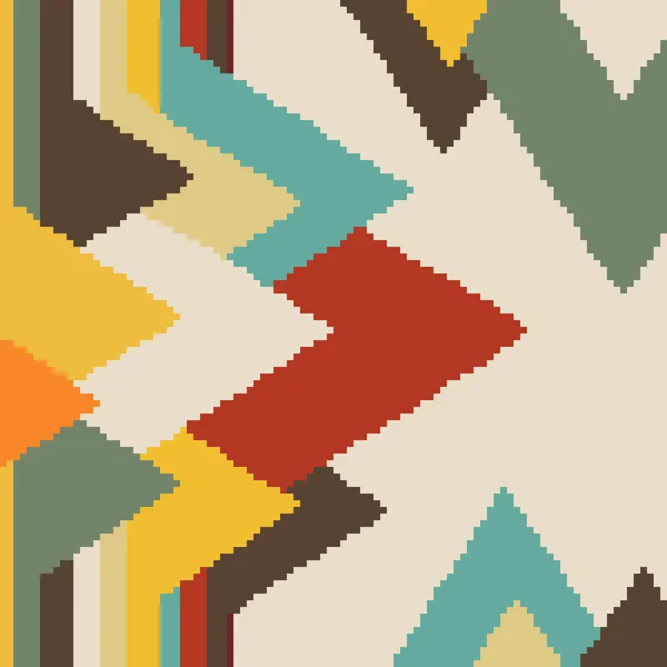 Pixel Fondo Retro Papel Pintado Vintage Geométrico Sin Costuras Patrón — Vector de stock