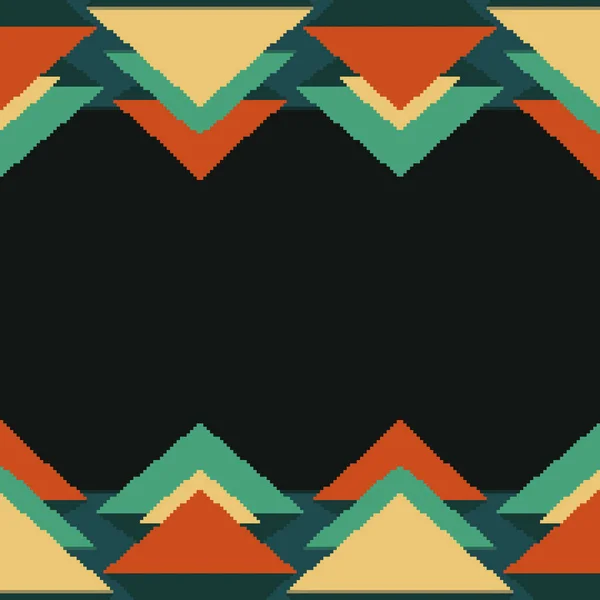 Пиретро Фон Бесшовные Геометрические Винтажные Обои Шаблон 70S Pixel Art — стоковый вектор